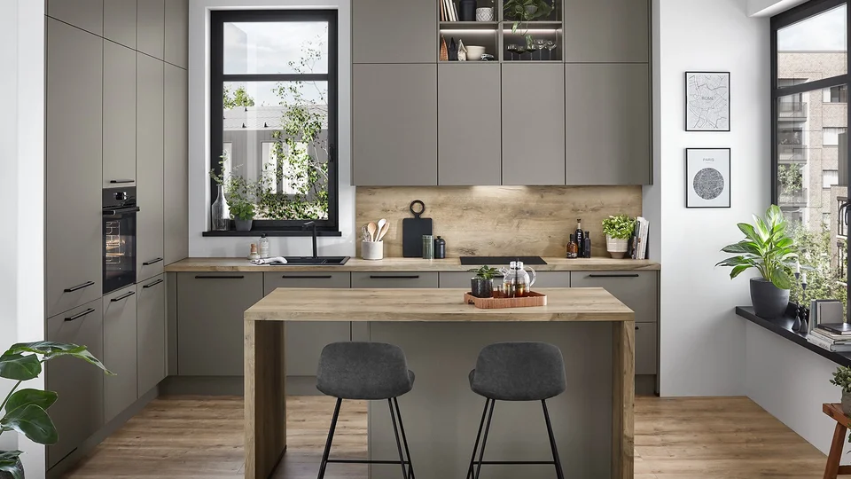 Nobilia Laser Front 461 Taupe Grey