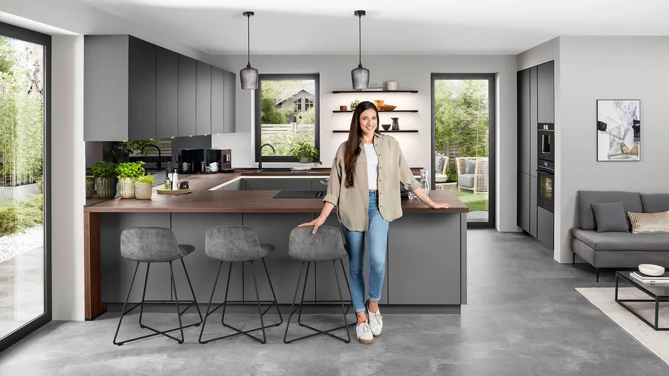 Nobilia Senso Front 491 Premium honed slate grey