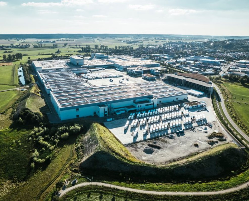 Aerial view of the Schüller factory in Germany