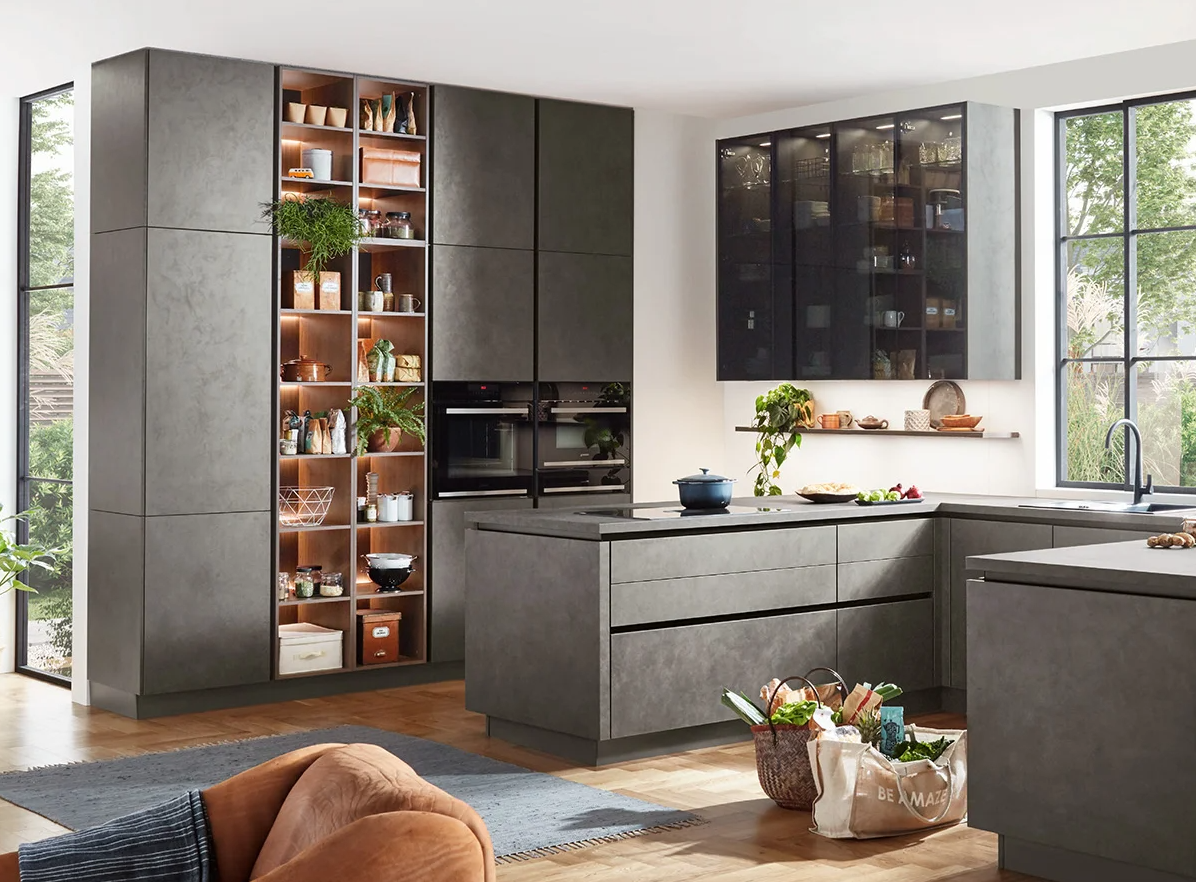 Nobilia Riva - Concrete & woodgrain reproduction